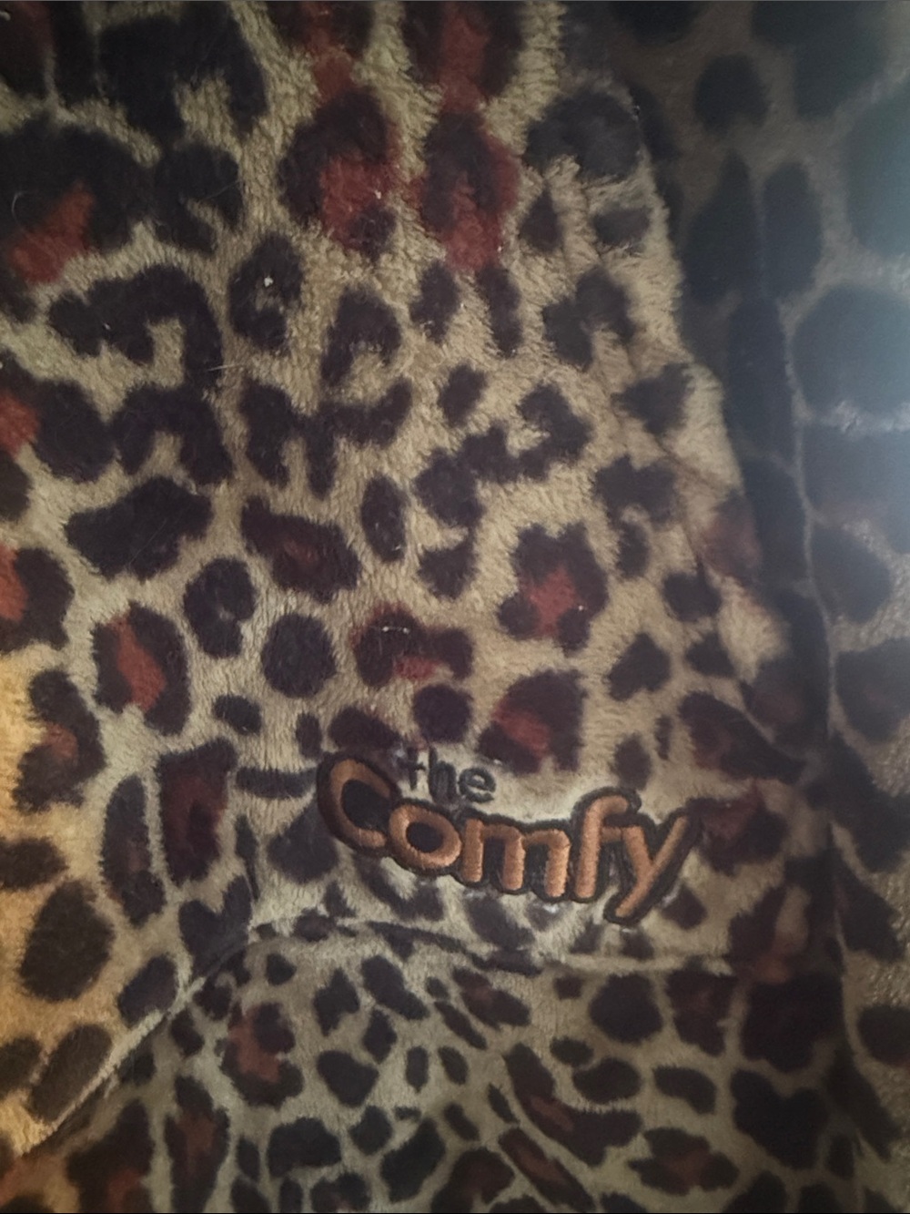 The Comfy Leopard Print Hooded Lounge Poncho One Size Good Condition - Picture 3 of 4